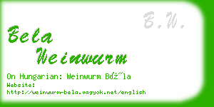 bela weinwurm business card